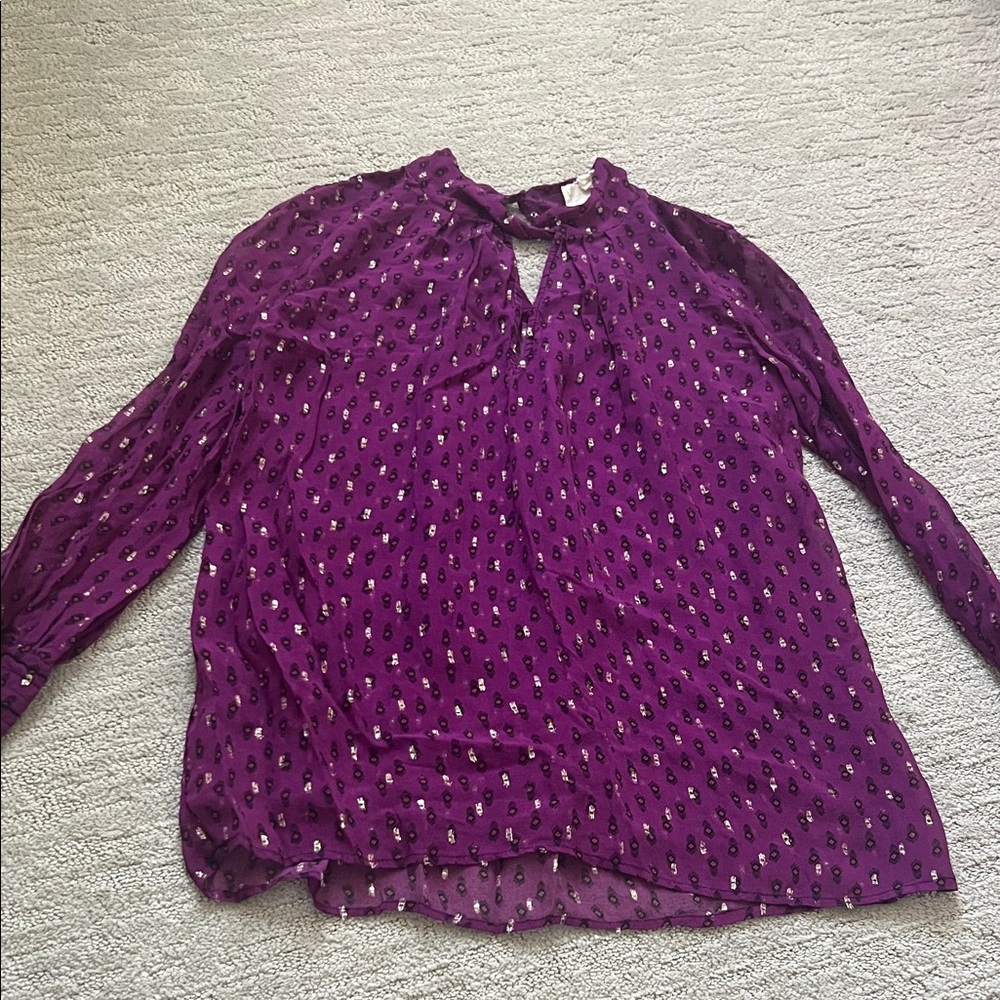 ba&sh Purple Blouse with Pattern